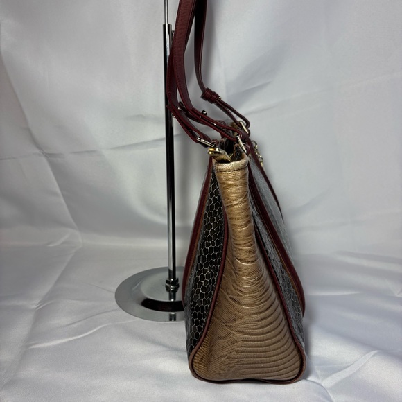 Brahmin Black and Brown Satchel - Picture 3 of 15